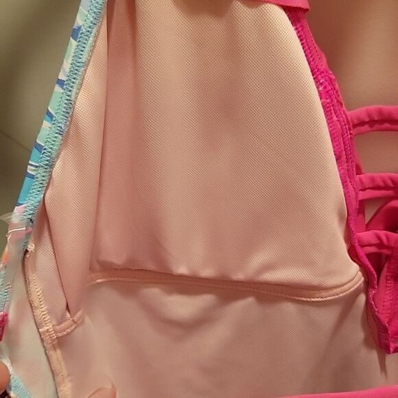 NWT Lilly Pulitzer Nara Tankini Top Size 6 Seaglass Aqua Rainforest retreat - Picture 8 of 10